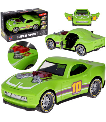 Võidusõiduauto valgustuse ja heliefektidega