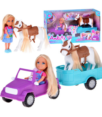 Ankiki Nukukomplekt Talupidaja Hobusega, Autoga ja Haagisega ZA5881