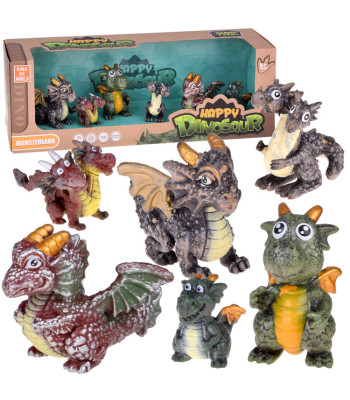 Muinasjutuliste Draakonite Kujud 6 tk. Maagilised Olendid ZA5883