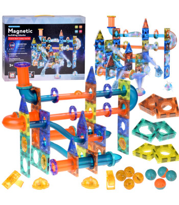 Helendavad magnetklotsid 3D - Ehita kuulirada KULODROM 116-osaline