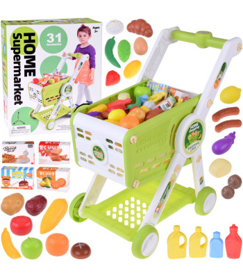 Reguleeritav ostukäru koos toidulisanditega