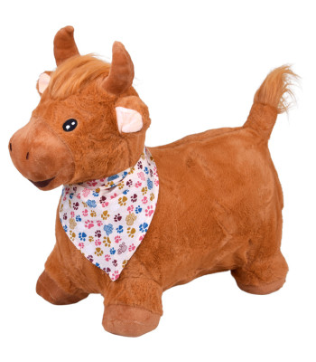 Täispuhutav Pehme Härja Hüppaja Kaelarätikuga + Pump