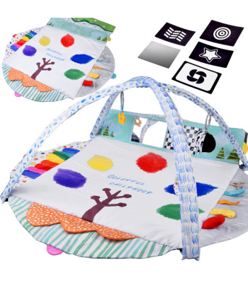 Suur hariduslik matt lapsele + Kontrastkaardid, närimisrõngad, mänguasjad