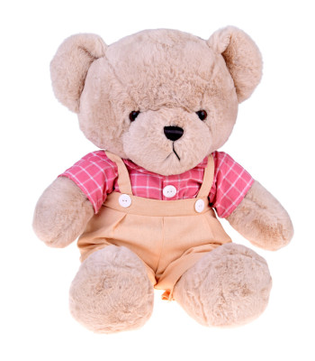 Pehme Karu - Beež Filip 58cm Roosas Vintage Särgis