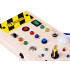 Puidust Montessori Manipulatsioonitahvel - LED-tulukesed ZA5944