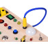 Puidust Montessori Manipulatsioonitahvel - LED-tulukesed ZA5944