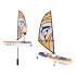 Kaugjuhitav valgustusega windsurfer, vees liikuv RC0740