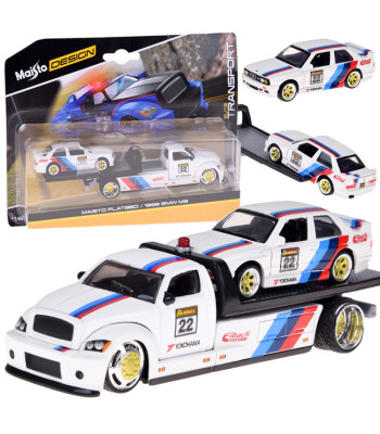 Maisto litsentseeritud metalautod 1:64 Flatbed ja BMW M3 1988