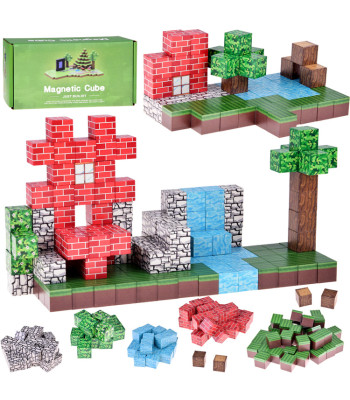 Magnetilised ehitusklotsid 144 osa kuubikud pikslid ZA6005