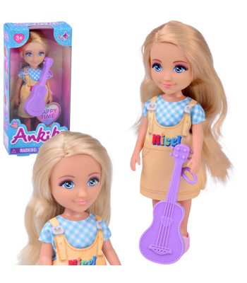 Ankiki nukuke kitarriga - armas väike muusikaline nukuke 14 cm ZA6008