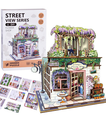 Puidust 3D Pusle Lillepood