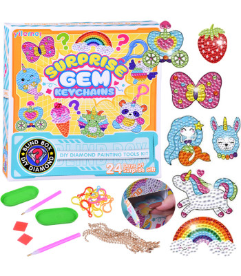 Loominguline advendikalender kleebiskomplekt teemanttikand võtmehoidjad ZA6021