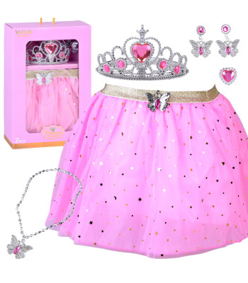 Väikese Printsess-Haldja Kostüüm MOTYL - Seelik ja Ehtekomplekt ZA6026