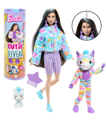 Mattel Barbie nukk Cutie Reveal Armsad Unenäod ZEBRA + aksessuaarid ZA6052