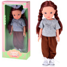 Lovely Girl Nukud Pikkade Kastanpruunide Juustega Sportlikus Rõivastuses