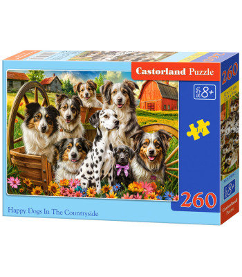 Õnnelikud Koerad Maal Puzzle 260 Tükki