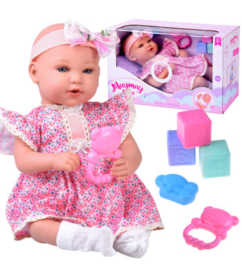 Interaktiivne beebinukk 46cm - lilla kleit ja tarvikud