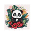 Numbrite järgi maalimine 30x30 cm lastele KHO1261 Panda troopikas AP0085