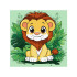 Maali numbrite järgi 30x30cm KHO1272 Lõbus Lõvipoeg AP0087