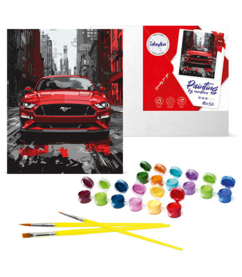 Maali numbrite järgi 40x50 cm KHO5157 Punane mustang sportauto AP0106