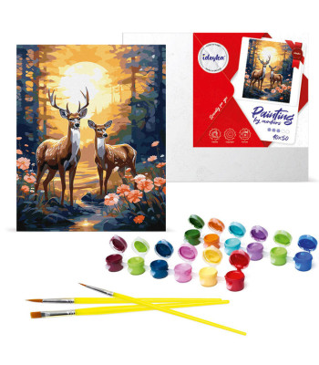 Maalimine numbrite järgi - Armastav hirv 40x50 cm KHO6602
