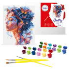 Maali numbrite järgi raamile KHO8458 Tüdruk ja liblikad 40x50 cm AP0118