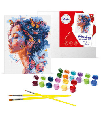 Maali numbrite järgi raamile KHO8458 Tüdruk ja liblikad 40x50 cm AP0118