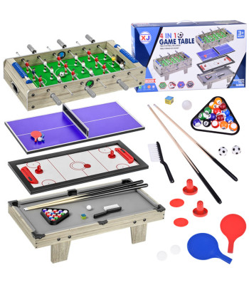 Mängulaud 4-ühes (lauajalgpall, õhuhoki, pingpong, piljard) GR0770