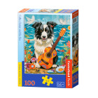 Puzzle 100 B-111268 Collie, Guitar ja Meri