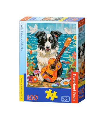 Puzzle 100 B-111268 Collie, Guitar ja Meri