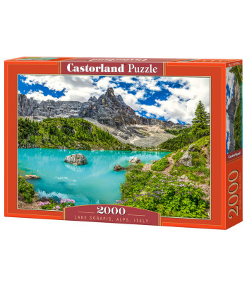 Puzzle 2000 tükki - Lake Sorapis, Alpid, Itaalia