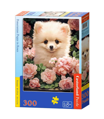 Pusle 300 tükki Pomeranian Kutsikas Roosides