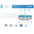 Bestway Steel-Pro Max™ Aiamaja Bassein 6,473L 366x76cm 7in1 Pump + Filter 56416