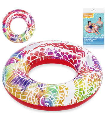 Bestway täispuhutav ujumisrõngas käepidemetega PUNANE 91 cm