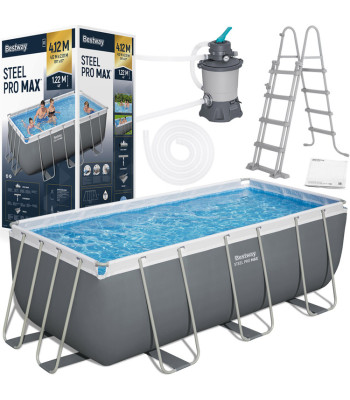 Bestway Bassein raamistikuga 412x201x122cm 10in1 56457