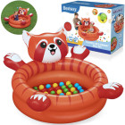 Bestway Kuiv bassein pallidega Punane PANDA 107x94cm + 50 palli