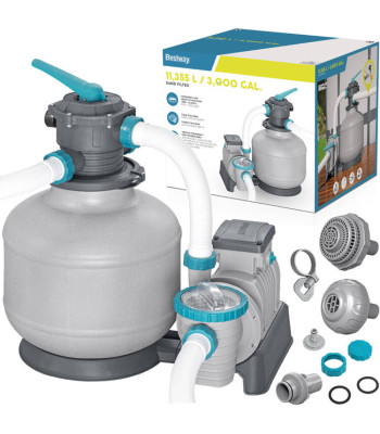 Bestway liivafiltriga basseinipump ühenduste + voolikutega 11355 L/h 58486