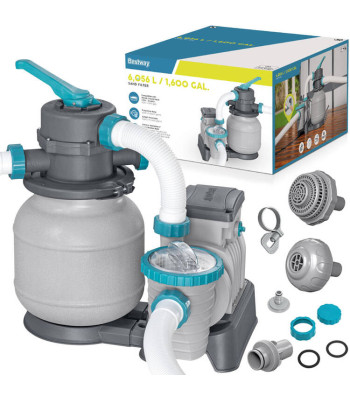 Bestway liivafiltriga basenipump 6056 l/h filtrikuulidega 58497