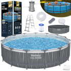 Bestway raamiga bassein LED valgustusega 457x107cm 7in1 561GD