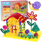 Loojalised painduvad ehitusklotsid Makaroni pulgad 150 tk