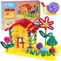 Loojalised painduvad ehitusklotsid Makaroni pulgad 150 tk