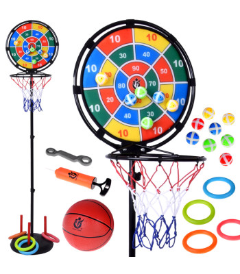 Sportlik Komplekt 3-ühes Viska Märki! Korvpallihoidik + Tarvikud SP0830