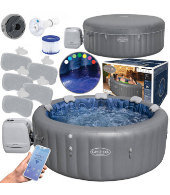 Bestway Lay-Z-Spa Santorini Pro 7 LED rakendus hüdromassaaž 5-7 inimestele 6001T