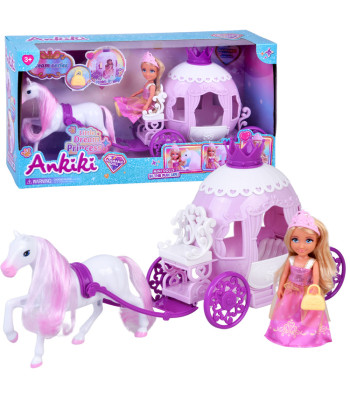 Ankiki Mini Nukk ja Tõld – Väike Printsess Roosas Kleidis ZA6007