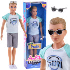 Anlily Nukk poiss lühikestes pükstes ja särgis + prillid ZA4304