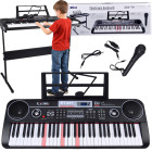 Keyboard 61 klahviga valgustatud alus mikrofon hariduslikud orelimängud IN0187