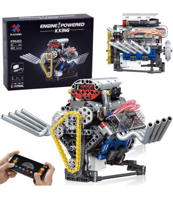 tehnilised klotsid ehita mootor akuga valgus ja liikumine 665 osa