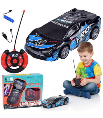 kaugjuhitav sportauto valgustatud kerega 1:18 rc0754 ni