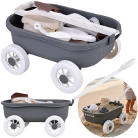 elegantne liivamängukomplekt käruga, ämber ja vormid 16 osa za6143