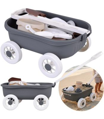 elegantne liivamängukomplekt käruga, ämber ja vormid 16 osa za6143